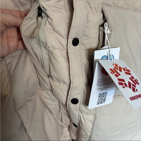 Mens large Obermeyer Cement Puffer Jacket - Picture 8 of 11